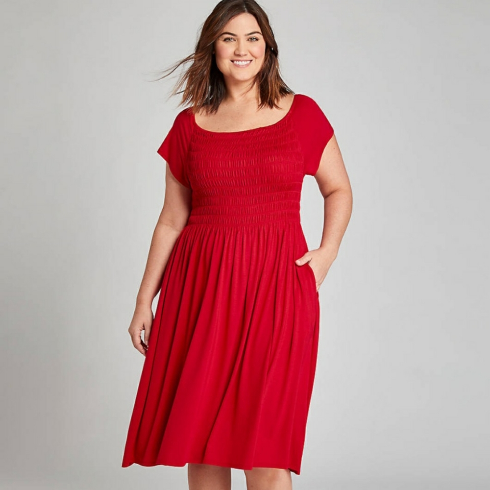 Lane Bryant Red Swing Dress